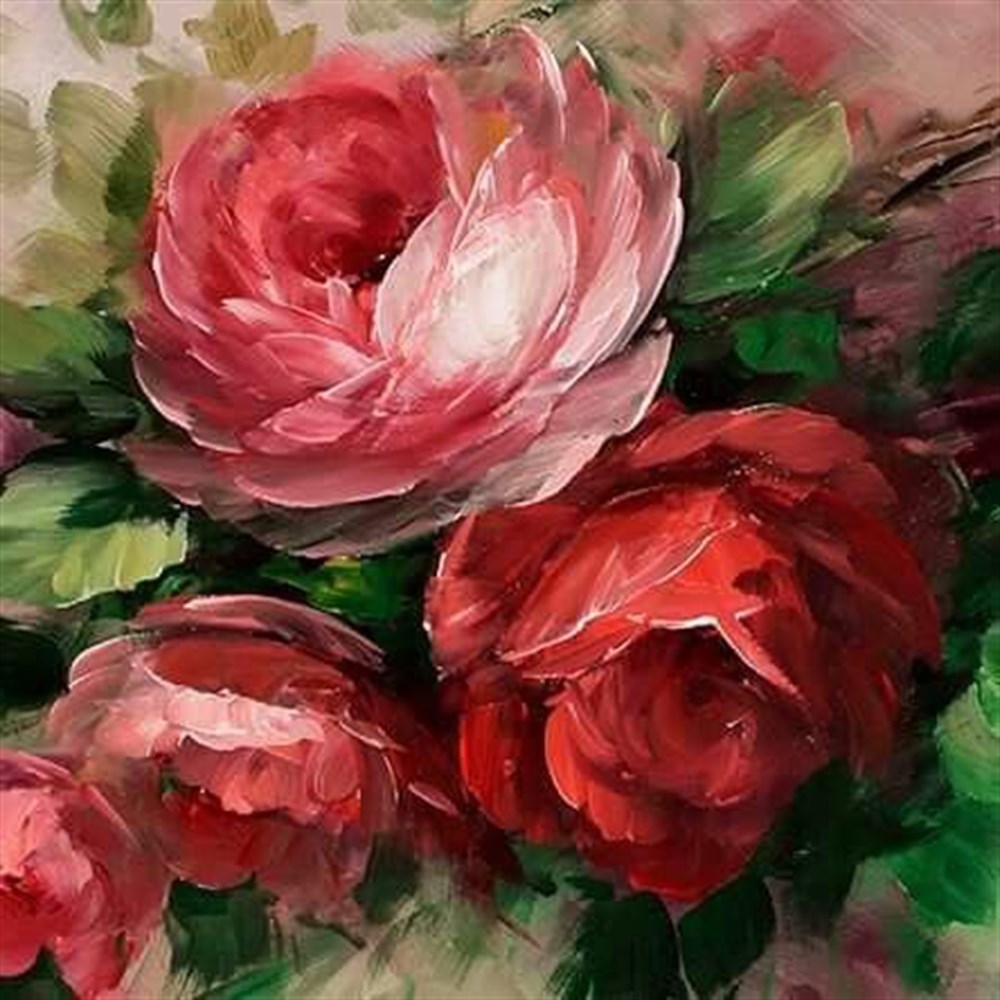 Marcel Çiçek Elmas Mozaik Tablo 56x56cm