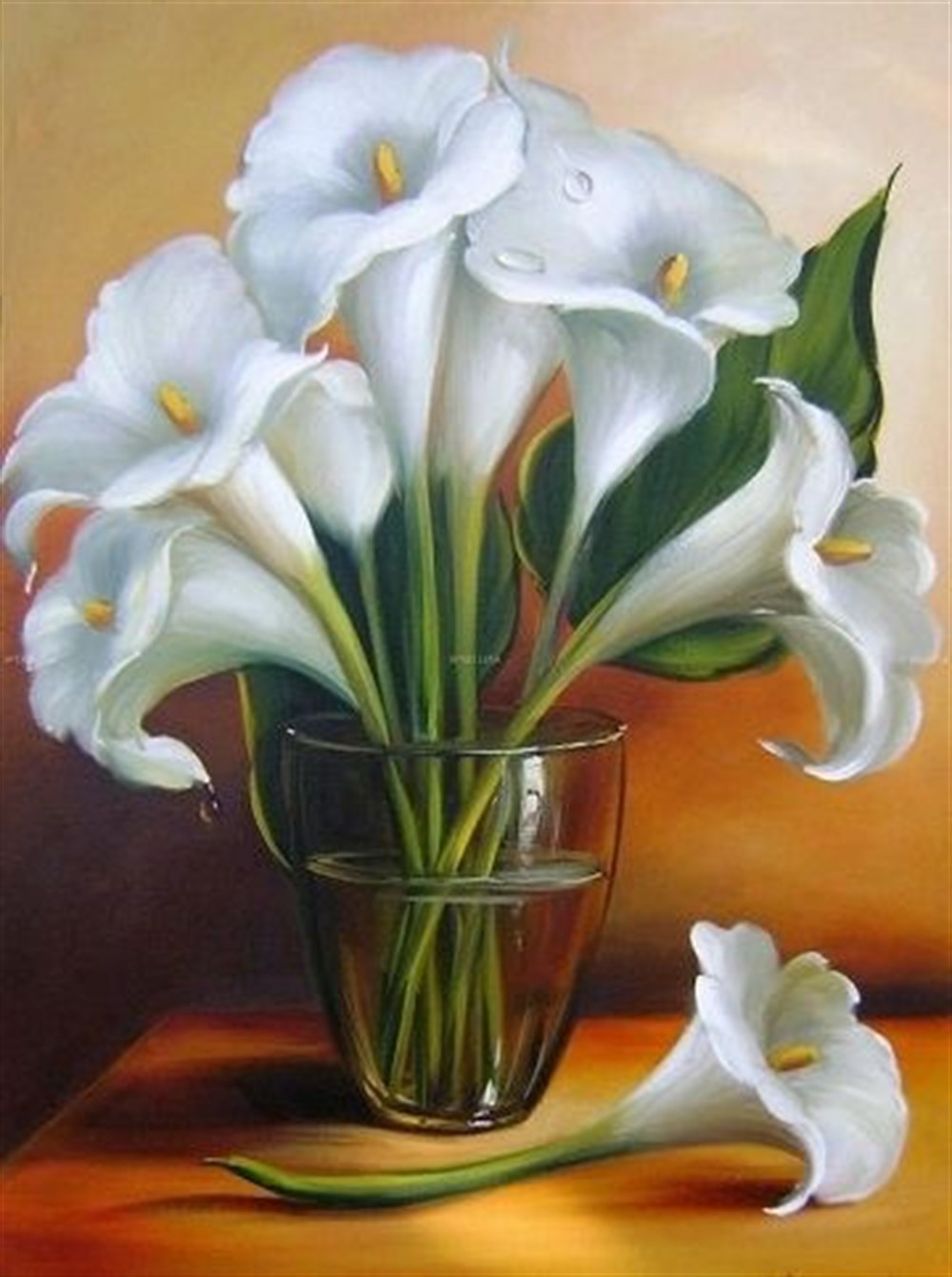 Marcel Çiçek Serisi Elmas Mozaik Tablo 41x56cm