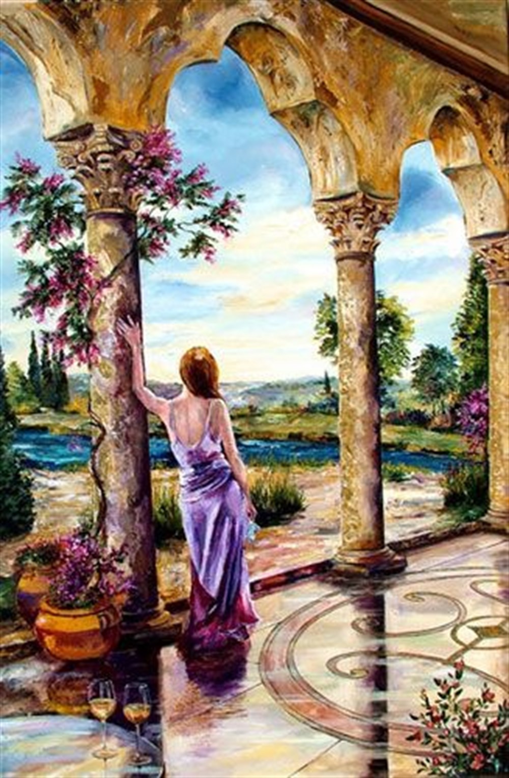 Marcel Kristal Klasik Serisi Elmas Mozaik Tablo 36x53cm