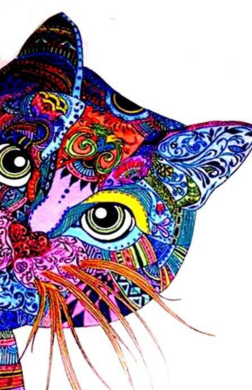 Marcel Kristal Modern Kedi Elmas Mozaik Tablo 38x58cm