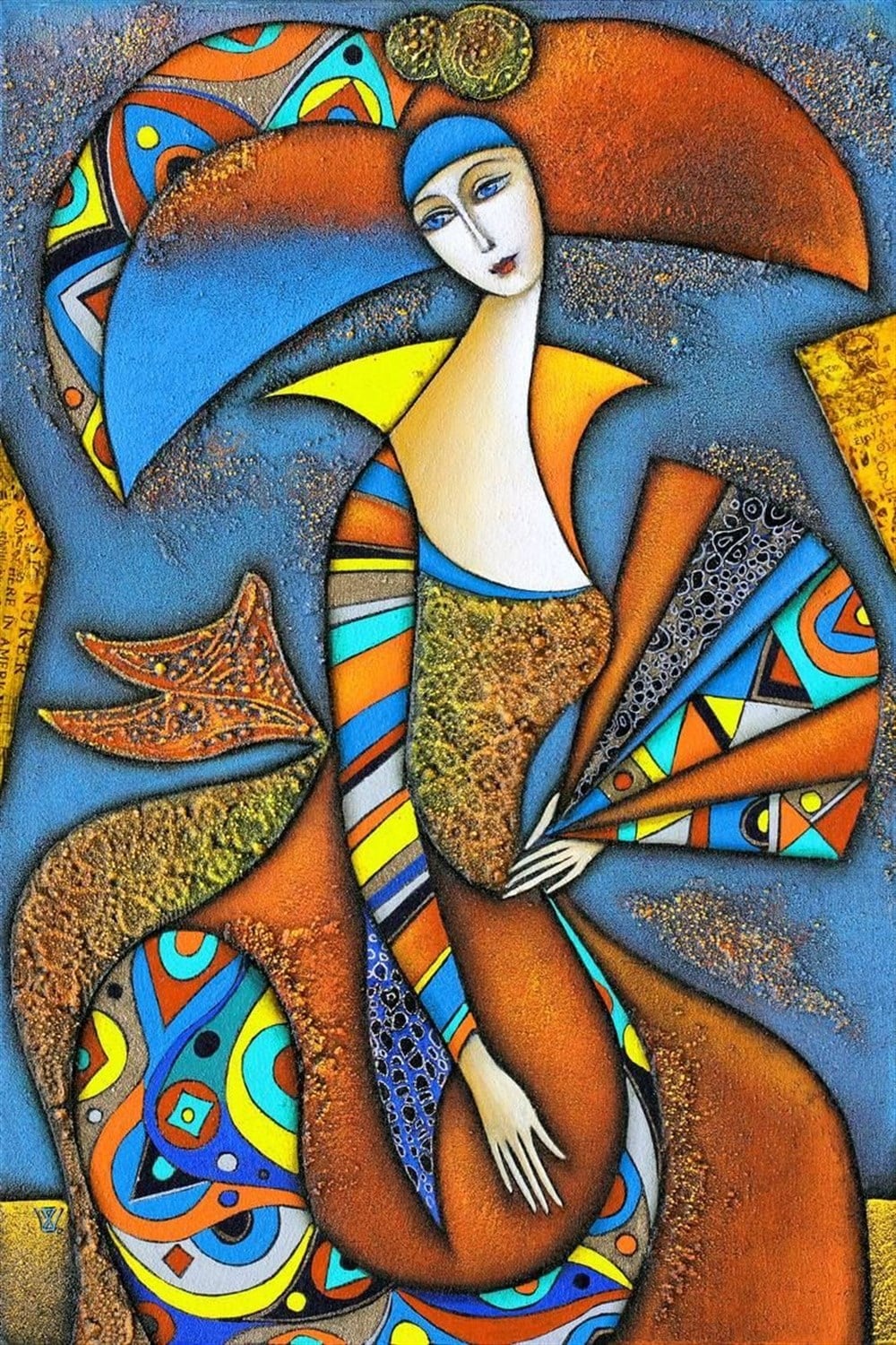 Marcel Kristal Modern Serisi Elmas Mozaik Tablo 36x53cm