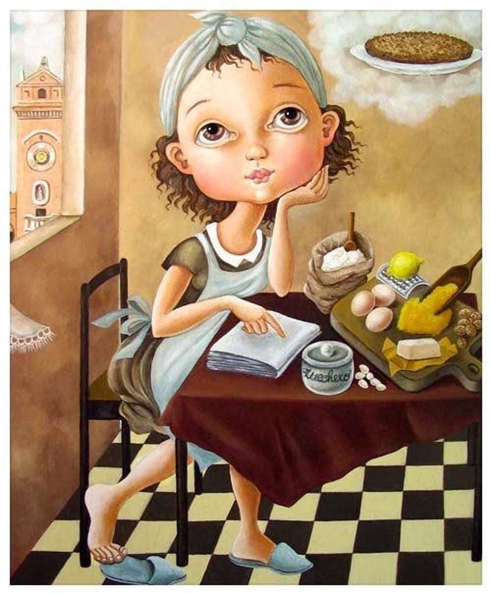 Marcel Mutfak Serisi Elmas Mozaik Tablo 46x53cm