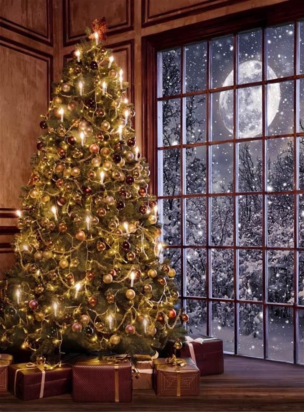 Marcel Sanat Elmas Mozaik Puzzle Tablo Noel Ağacı Ve Armağanlar 53x71cm