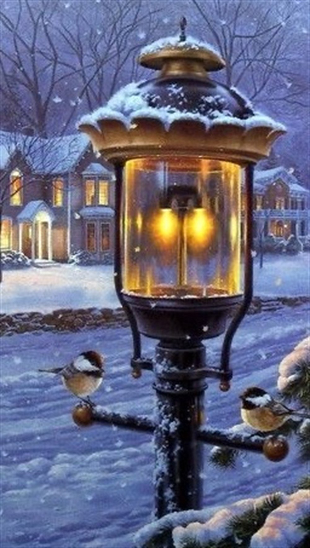 Marcel Sanat Elmas Mozaik Puzzle Tablo Sokak Feneri  30x56 cm