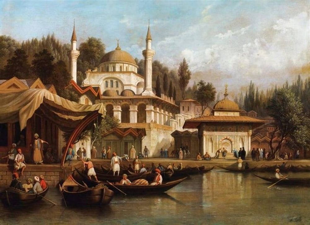 Marcel Sanat Güzel Mihrimah Sultan Camii Elmas Mozaik Tablo 75x55cm