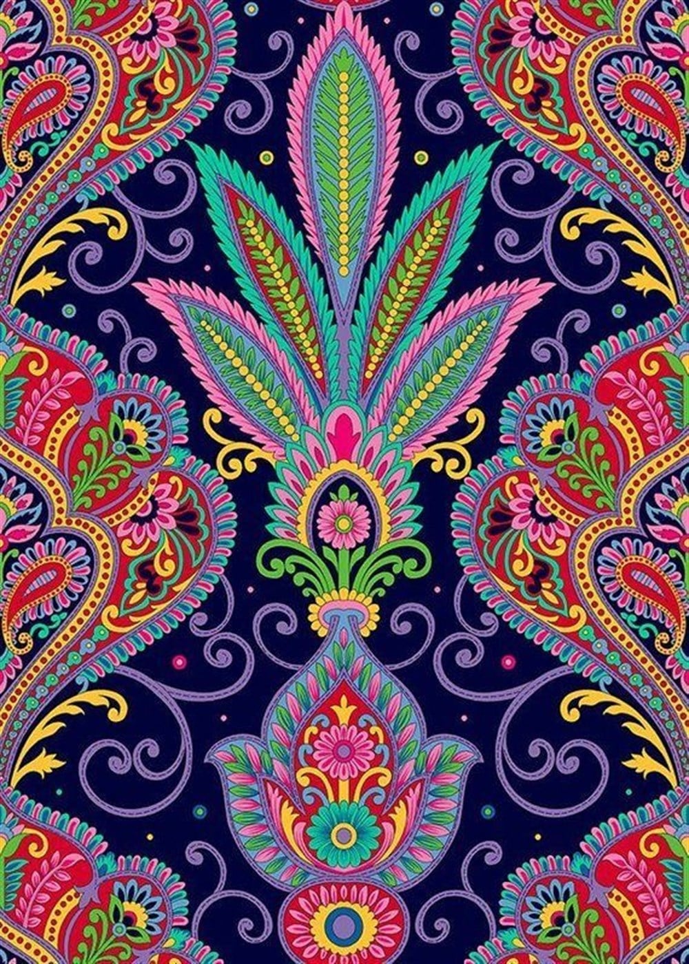 Marcel Sanat Hint Deseni Tablo 53x76 Yuvarlak Taş Elmas Mozaik Tablo