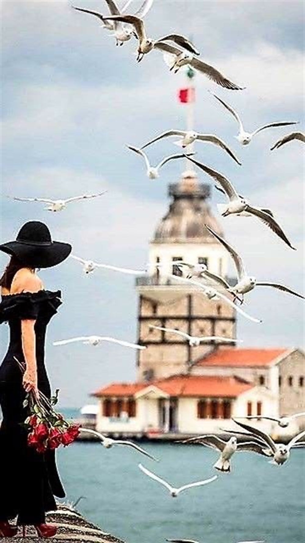 Marcel Sanat İstanbul Kız Kulesi Elmas Mozaik Tablo 33x61cm