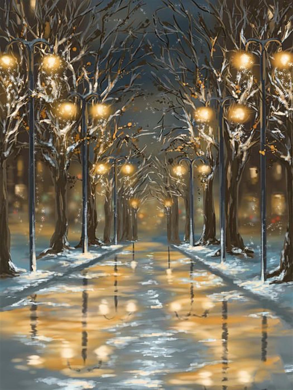 Marcel Sanat Kar Serisi Elmas Mozaik Tablo 41x56cm