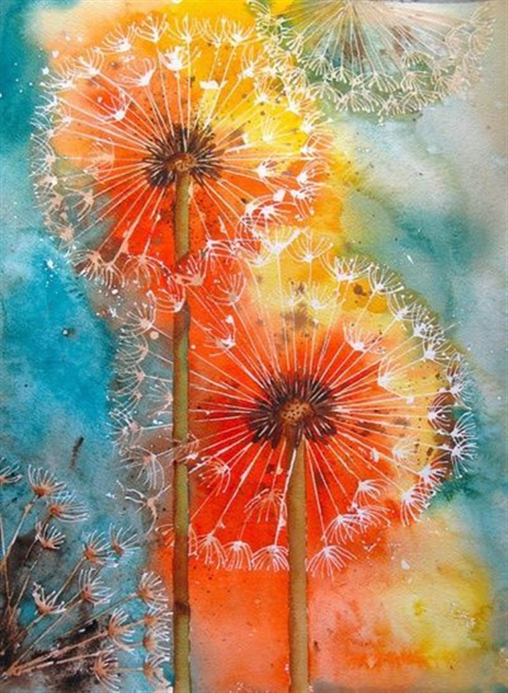 Marcel Sanat Modern Çiçekler Elmas mOZAİK tABLO 