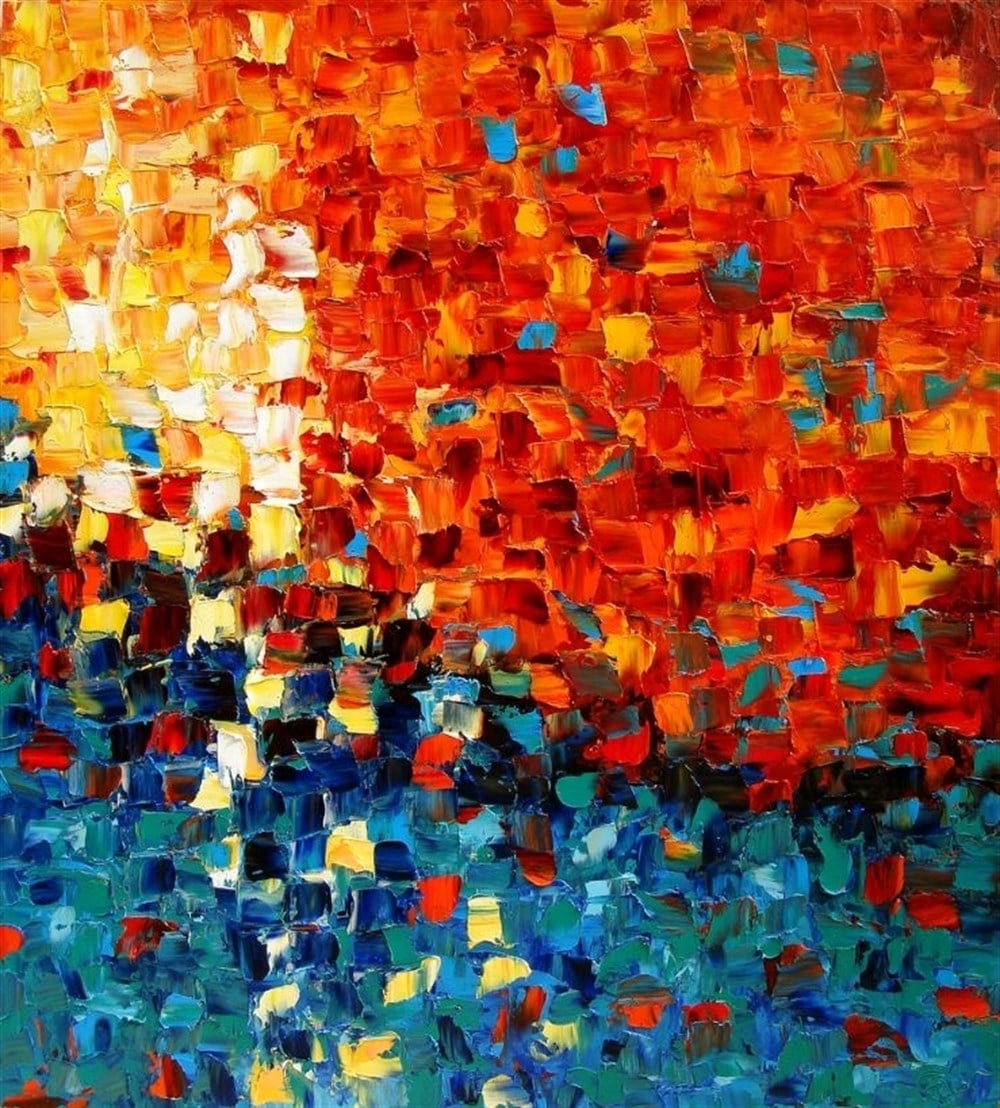 Marcel Sanat Modern Serisi 56x61 Kare Taş Elmas Mozaik Tablo
