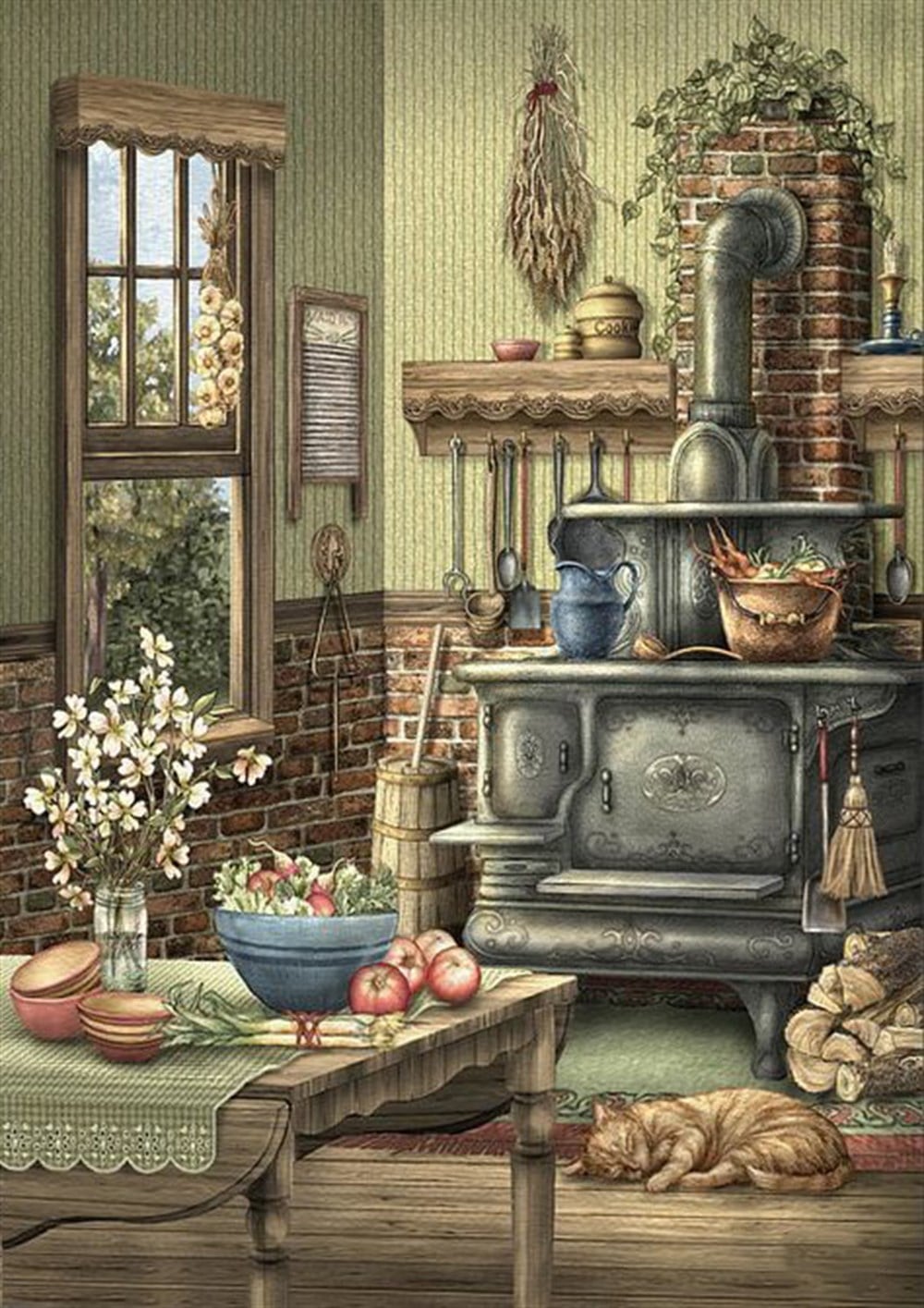 Marcel Sanat Özel Home Seri Elmas Mozaik Tablo 40x55cm