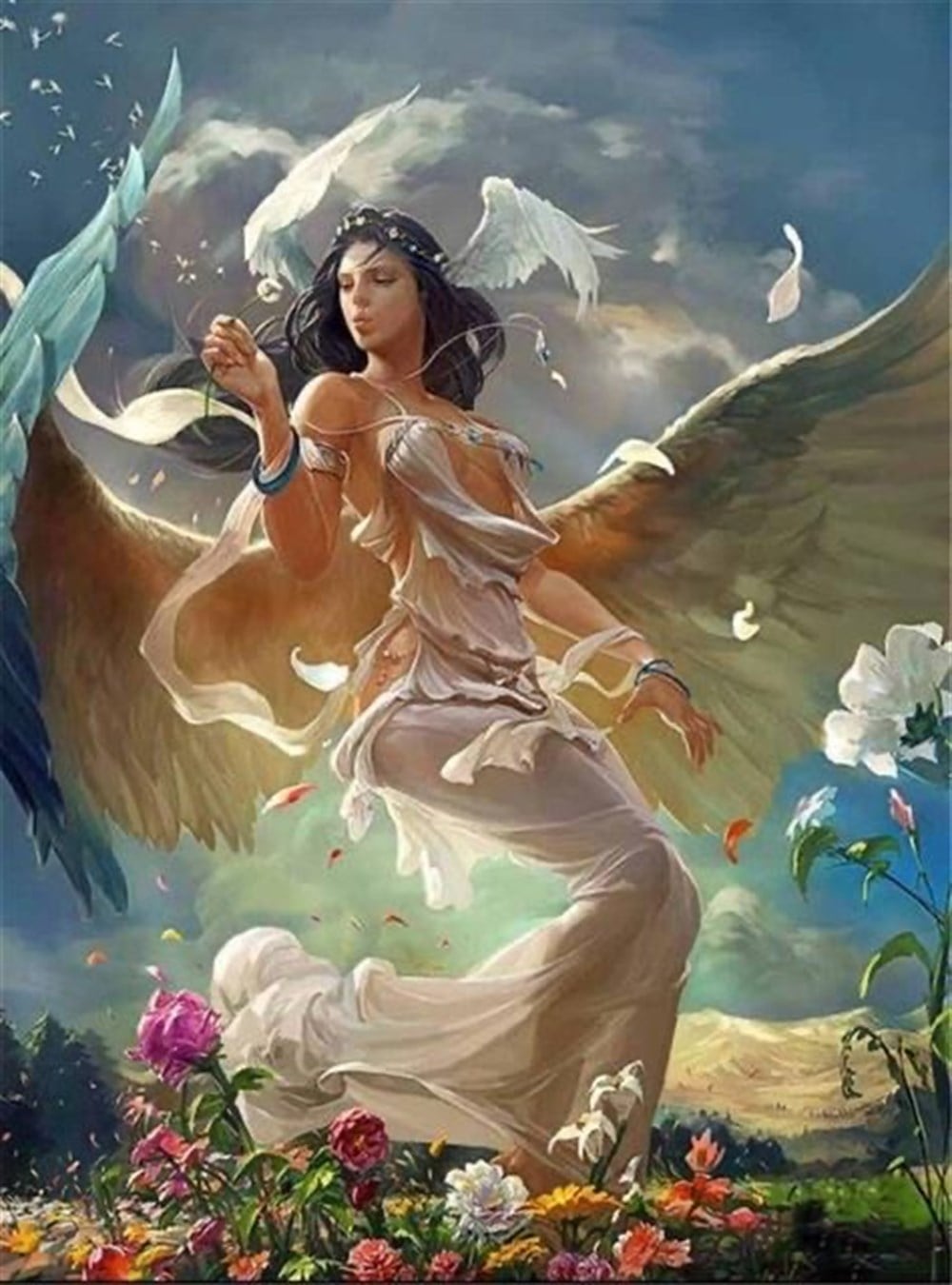 Marcel Sanat Peri Serisi Elmas Mozaik Tablo 43x58cm