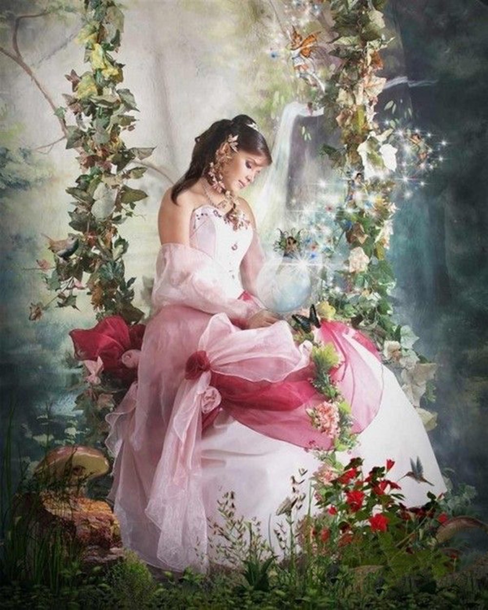 Marcel Sanat Peri Serisi Elmas Mozaik Tablo 45x55cm