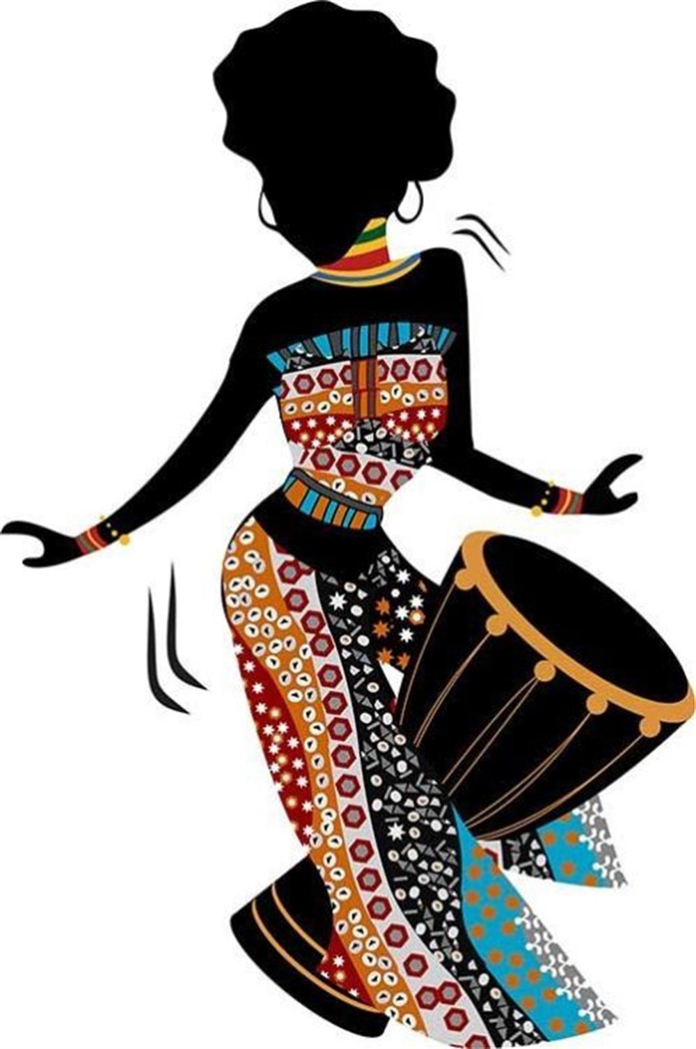 MODERNMarcel Sanat Elmas Mozaik Tablo & Diamond Painting TurkeyM20173401Afrikalı Dansçı Kız Marcel Sanat Elmas Tablo 36x51 cm