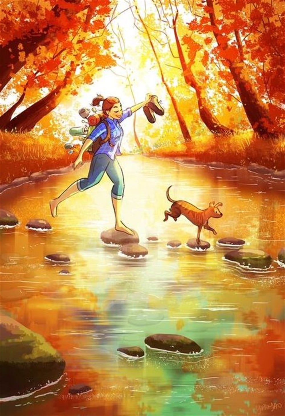 MODERNMarcel Sanat Elmas Mozaik Tablo & Diamond Painting TurkeyM20174361Doğada Yürüyüş Marcel Sanat Elmas Mozaik Tablo 43X64cm