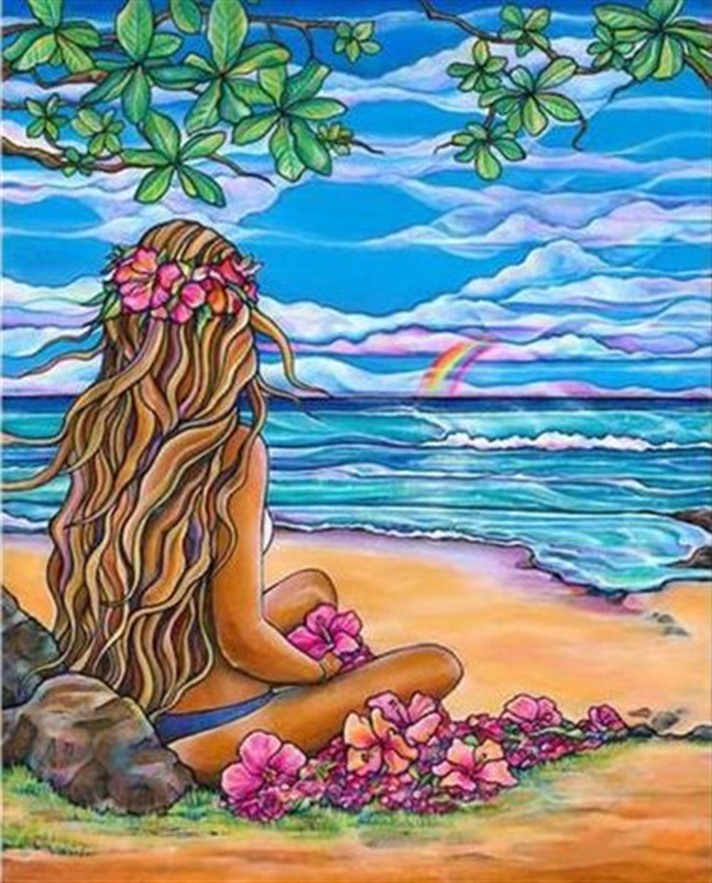 MODERNMarcel Sanat Elmas Mozaik Tablo & Diamond Painting TurkeyM20174242Plaj Keyfi Marcel Sanat Elmas Mozaik Tablo 41X51cm