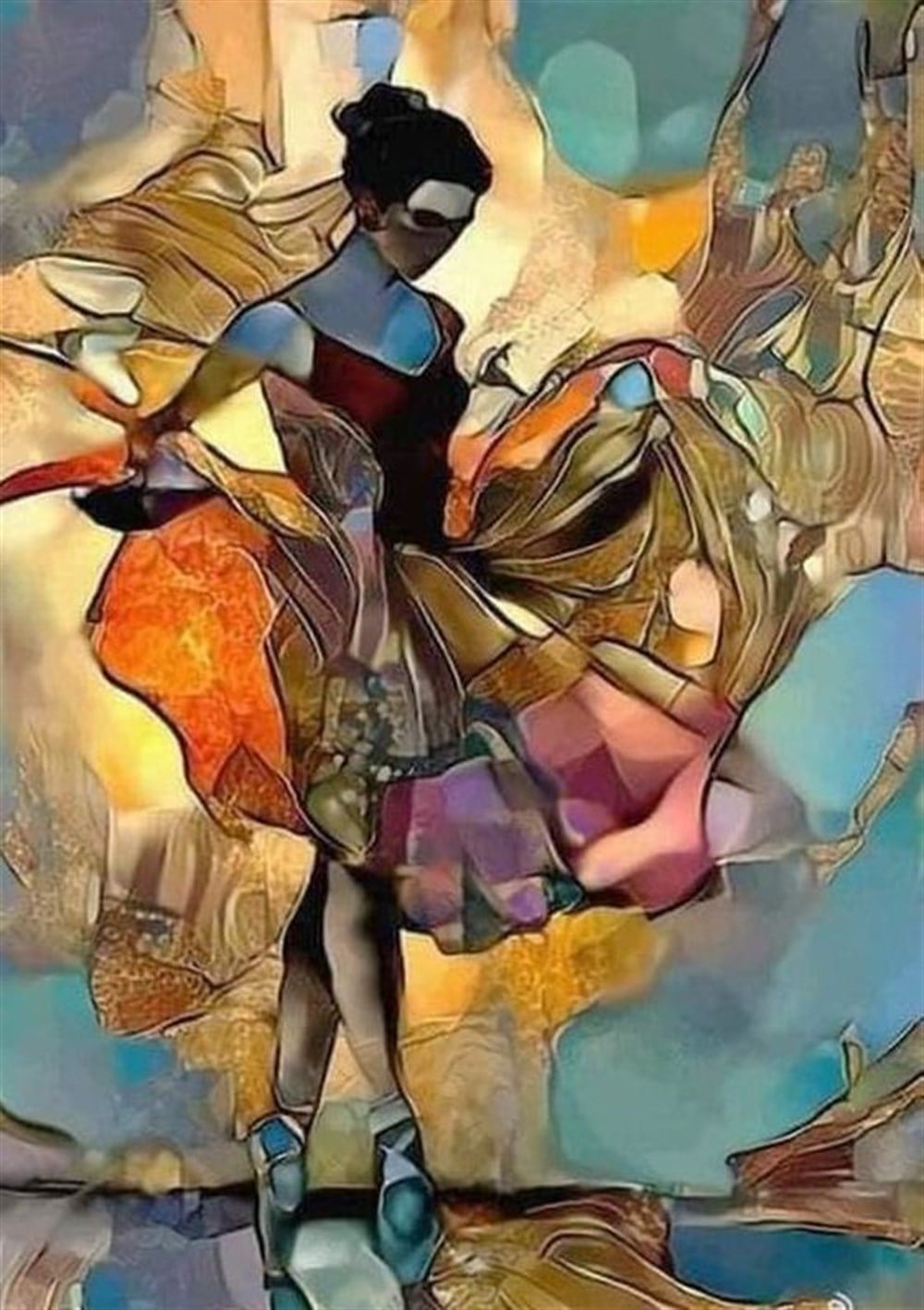 MODERNMarcel Sanat Elmas Mozaik Tablo & Diamond Painting TurkeyM20176397Gizemli Balerin Marcel Sanat Elmas Mozaik Tablo 36x51cm