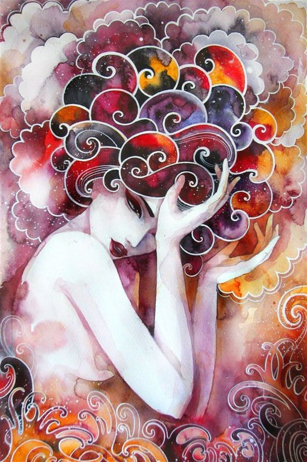 MODERNMarcel Sanat Elmas Mozaik Tablo & Diamond Painting TurkeyM20173465Renkli Kadın Marcel Sanat Elmas Mozaik Tablo 38x58cm