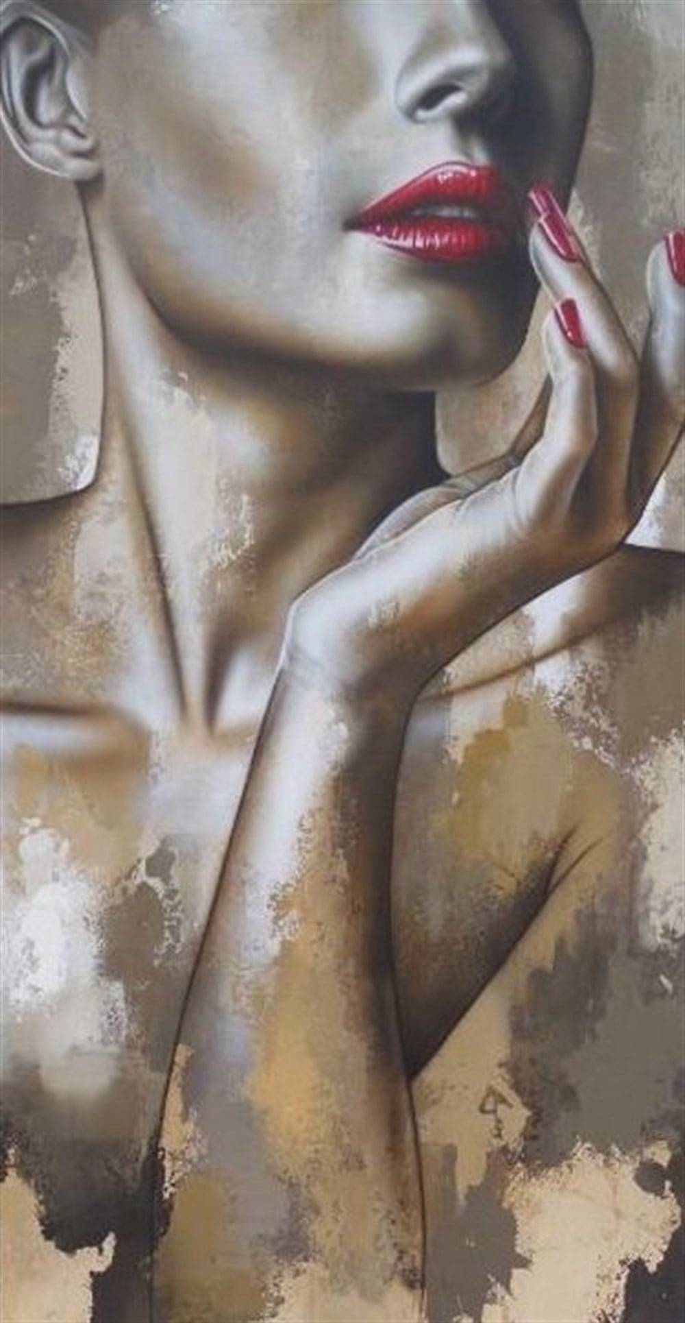 MODERNMarcel Sanat Elmas Mozaik Tablo & Diamond Painting TurkeyM20173999Bronz kadın Marcel Sanat Elmas Mozaik Tablo 38x76cm