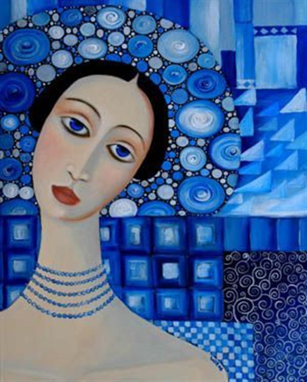 MODERNMarcel Sanat Elmas Mozaik Tablo & Diamond Painting TurkeyM20174177Kadın Portre Marcel Sanat Elmas Mozaik Tablo 46x56cm