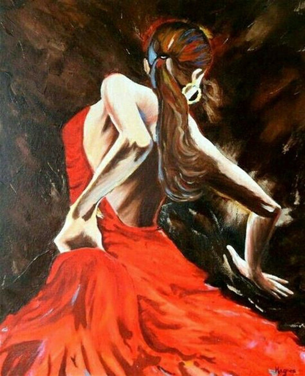 MODERNMarcel Sanat Elmas Mozaik Tablo & Diamond Painting TurkeyM20176419Dansçı Kadın Marcel Sanat Elmas Mozaik Tablo 41x51cm