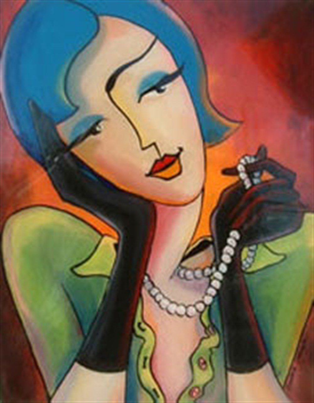 MODERNMarcel Sanat Elmas Mozaik Tablo & Diamond Painting TurkeyM20174189Soyut Kadın Marcel Sanat Elmas Mozaik Tablo 43x56cm