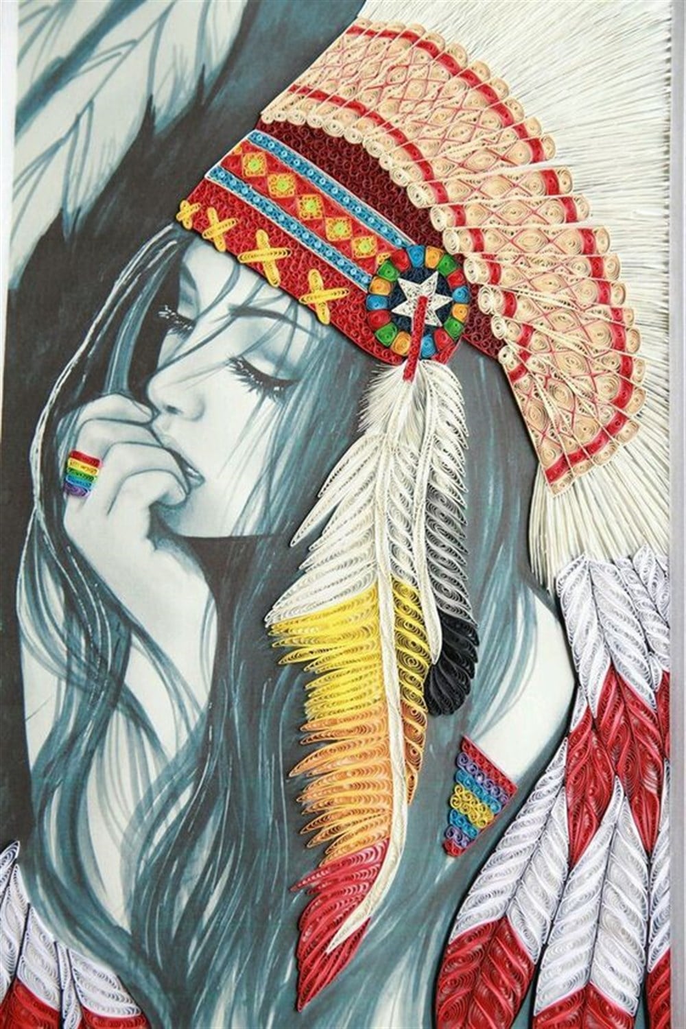 MODERNMarcel Sanat Elmas Mozaik Tablo & Diamond Painting TurkeyM20173617Kızıldereli Kadın Marcel Sanat Elmas Mozaik Tablo 41x61cm