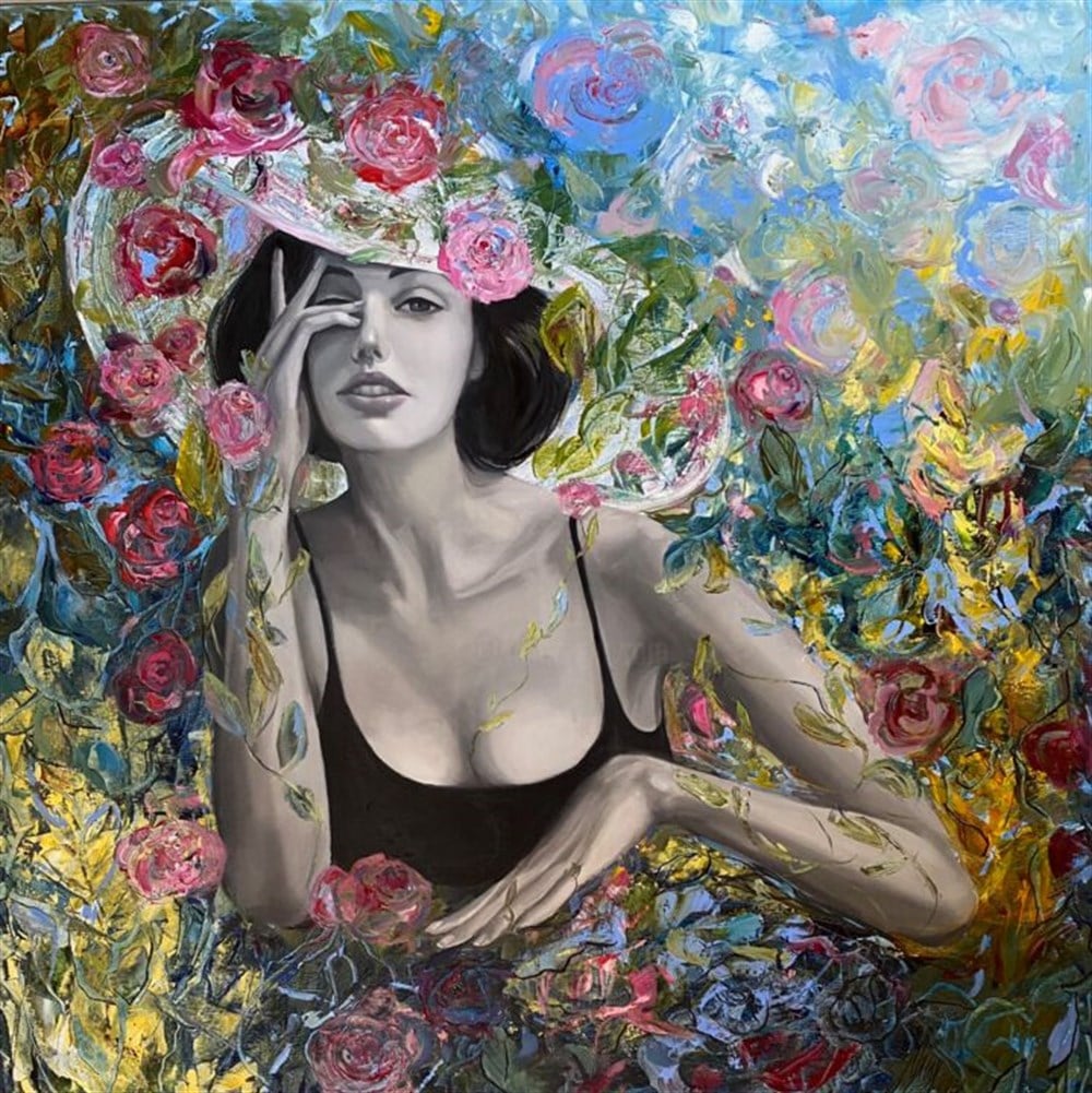 MODERNMarcel Sanat Elmas Mozaik Tablo & Diamond Painting TurkeyM20176021Düşlerimde Çiçekler Marcel Sanat Elmas Mozaik Tablo 74x74cm