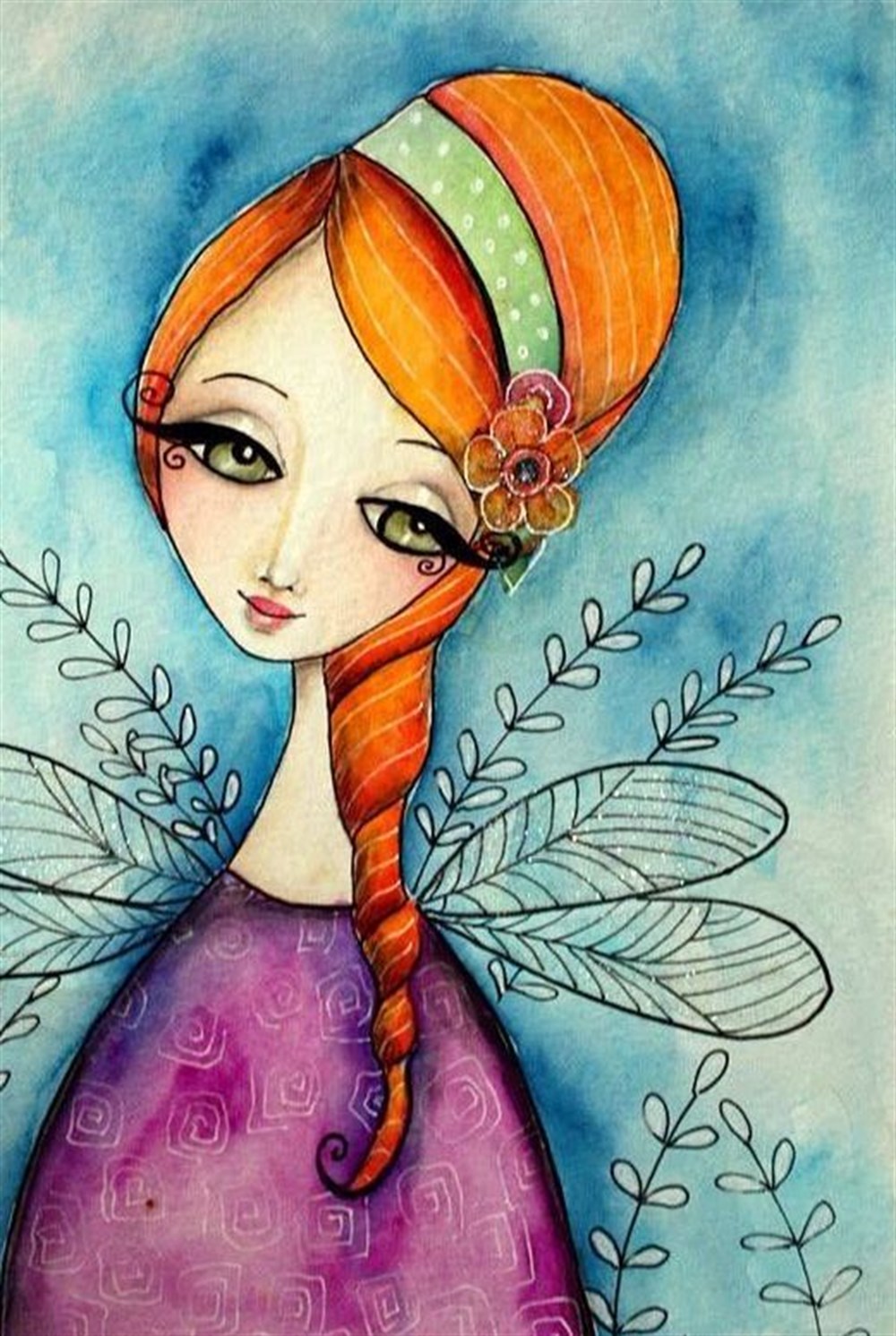 MODERNMarcel Sanat Elmas Mozaik Tablo & Diamond Painting TurkeyM20176185Nazlı Peri Kızı Marcel Sanat Elmas Mozaik Tablo 43X64cm