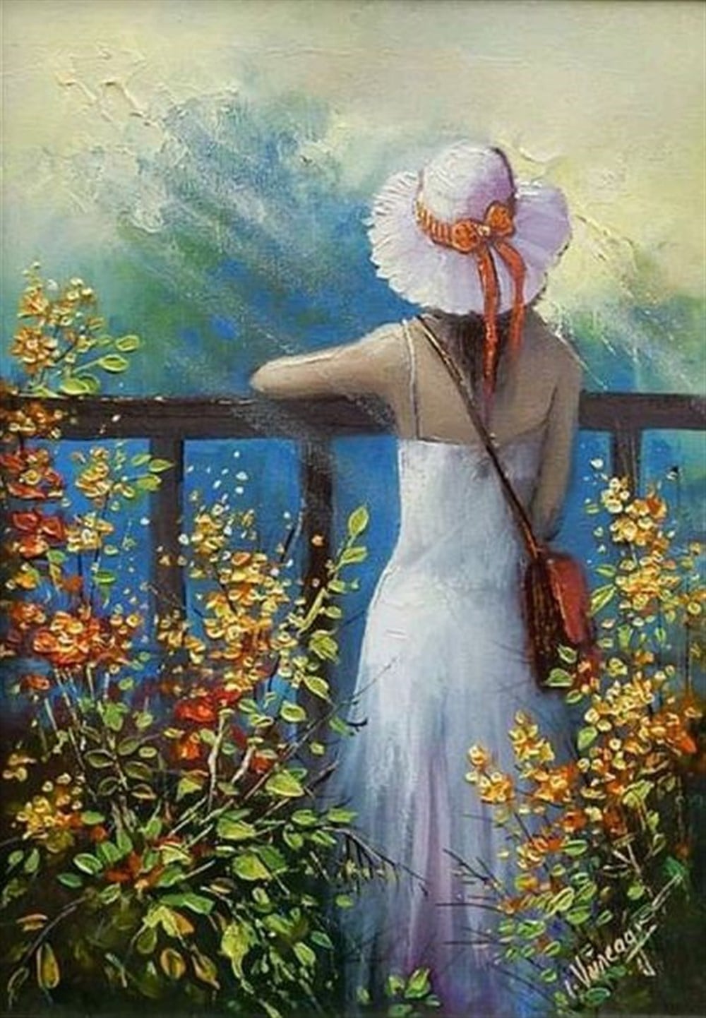 MODERNMarcel Sanat Elmas Mozaik Tablo & Diamond Painting TurkeyM20176476Çiçekler Ve Kadın Marcel Sanat Elmas Mozaik Tablo 43X64cm