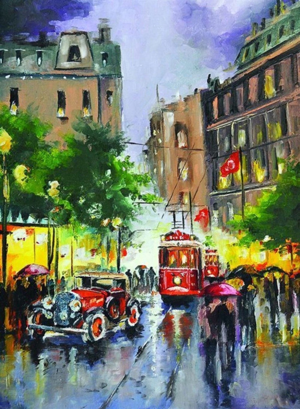 MODERNMarcel Sanat Elmas Mozaik Tablo & Diamond Painting TurkeyM20174226İstiklal Caddesi  Marcel Sanat Elmas Mozaik Tablo 51X69cm