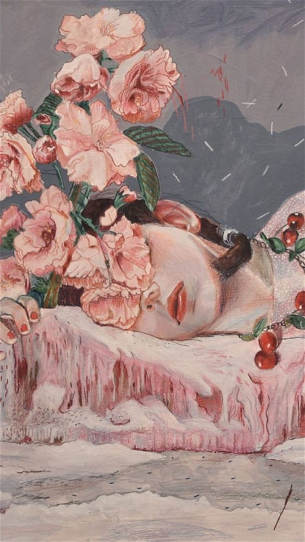 MODERNMarcel Sanat Elmas Mozaik Tablo & Diamond Painting TurkeyM20176131Çiçeklerle Uyuyan Kız Marcel Sanat Elmas Mozaik Tablo 41X71cm