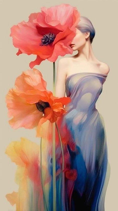 MODERNMarcel Sanat Elmas Mozaik Tablo & Diamond Painting TurkeyM20176835Çiçekler Ve Kadın 37x65cm-Marcel Sanat Elmas Mozaik Tablo