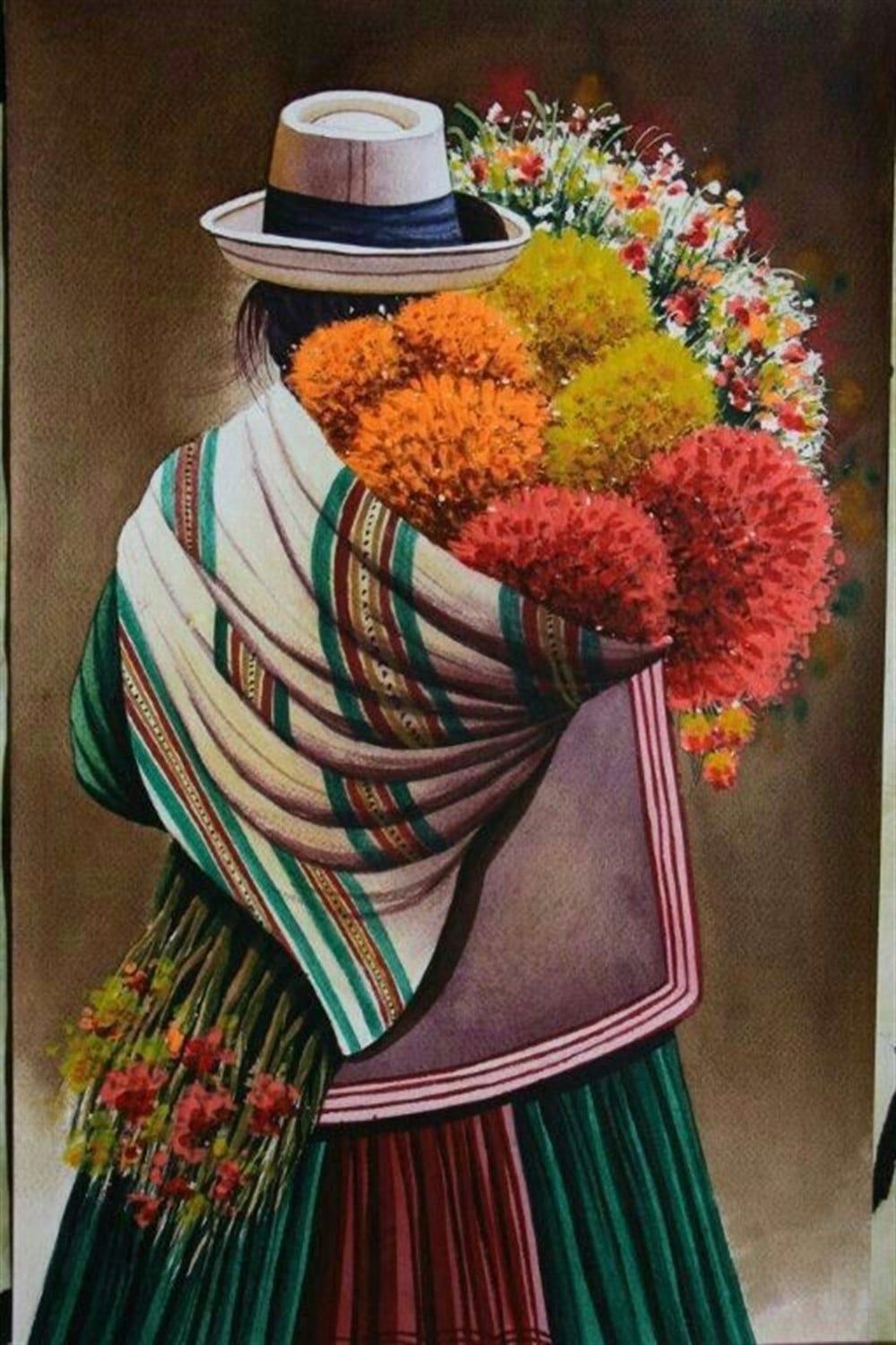 MODERNMarcel Sanat Elmas Mozaik Tablo & Diamond Painting TurkeyM20173721Çiçekçi Kadın Marcel Sanat Elmas Mozaik Tablo 46x66cm