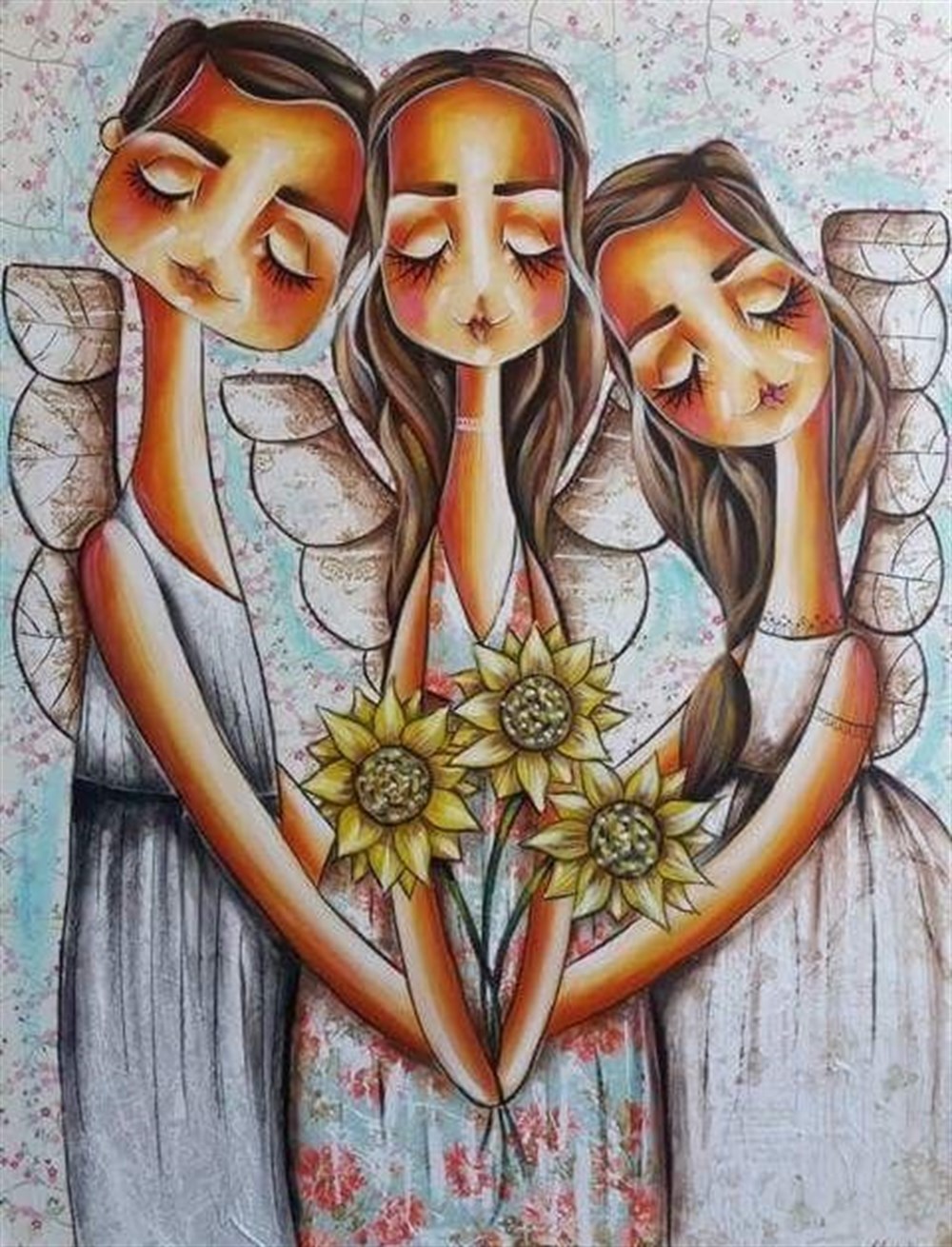 MODERNMarcel Sanat Elmas Mozaik Tablo & Diamond Painting TurkeyM20176222Üç Melek Marcel Sanat Elmas Mozaik Tablo 38X51cm