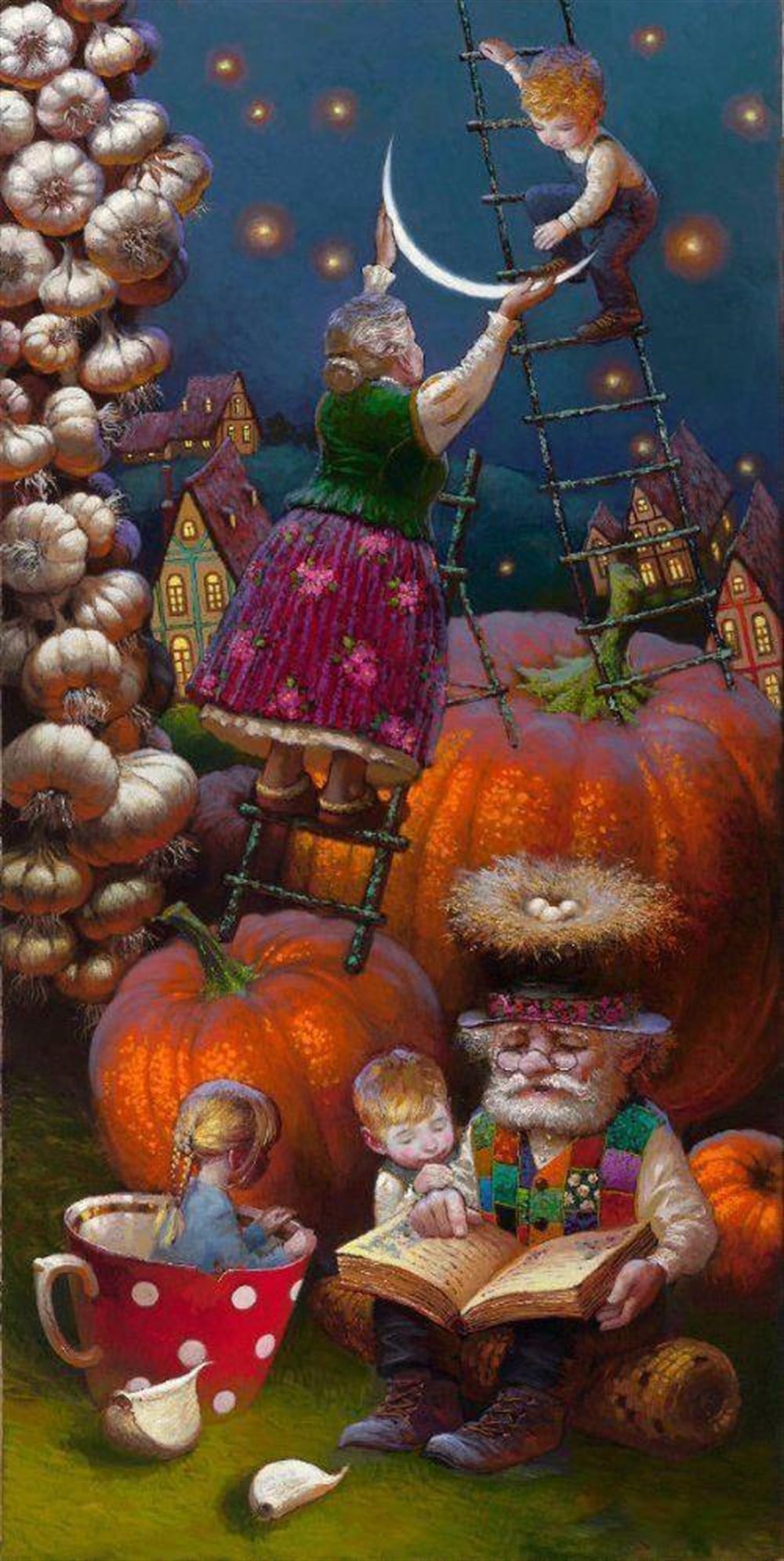 MODERNMarcel Sanat Elmas Mozaik Tablo & Diamond Painting TurkeyM20173811Büyükanne İle Büyükbabanın Masalları Marcel Sanat Elmas Mozaik Tablo 36x71cm