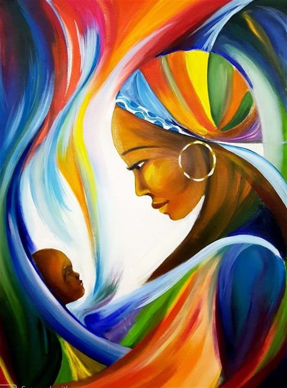 MODERNMarcel Sanat Elmas Mozaik Tablo & Diamond Painting TurkeyM20176364Anne Ve Bebeği Marcel Sanat Elmas Mozaik Tablo 38X51cm