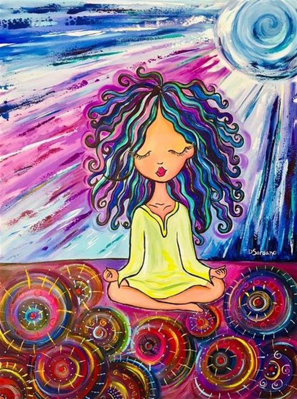 MODERNMarcel Sanat Elmas Mozaik Tablo & Diamond Painting TurkeyM20174369Renkli Yogi Marcel Sanat Elmas Mozaik Tablo 53X74cm