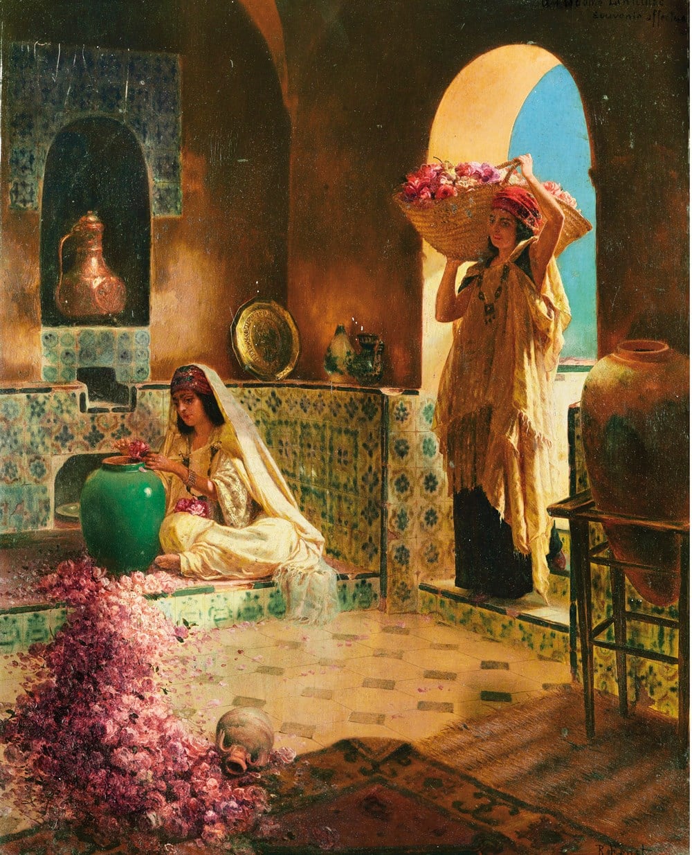 MOR ÇİÇEKLİ HAMAM