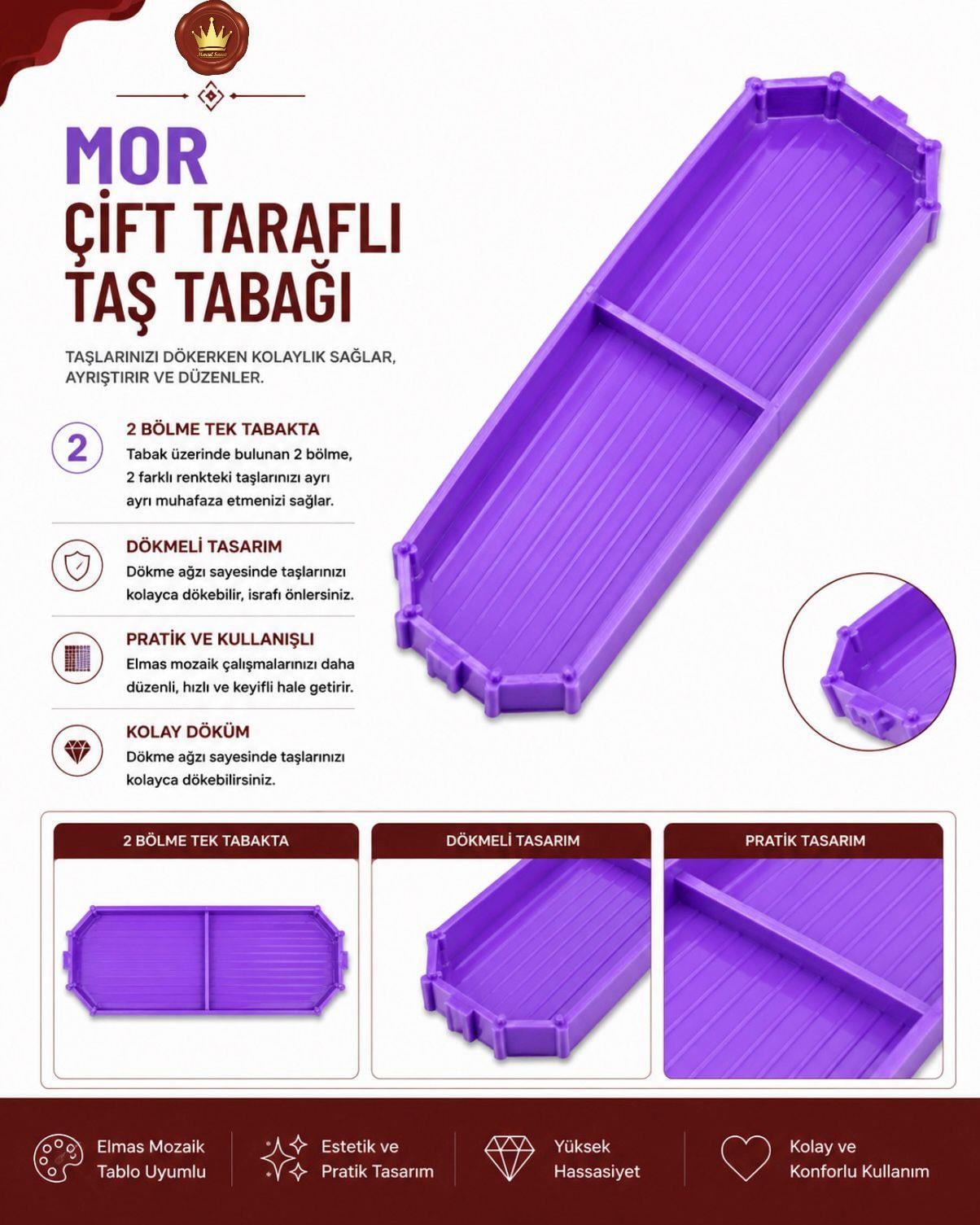 Mor Çift Taraflı Taş Tabağı Elmas Mozaik Tablo | Marcel SanatAKSESUARMarcel Sanat Elmas Mozaik Tablo & Diamond Painting TurkeyM2017MORÇFTMARCEL Mor Çift Taraflı Taş Tabağı 