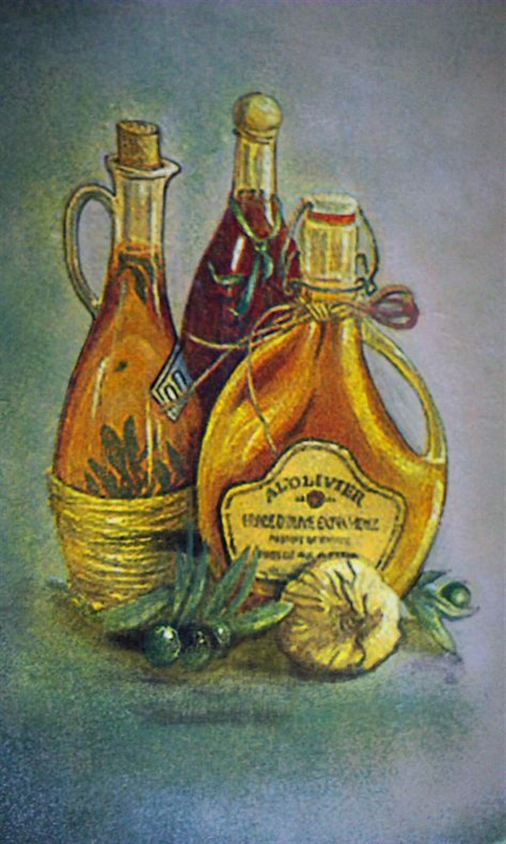 MUTFAKMarcel Sanat Elmas Mozaik Tablo & Diamond Painting TurkeyM20176316Zeytinyağı Şişeleri Marcel Sanat Elmas Mozaik Tablo 30x51cm