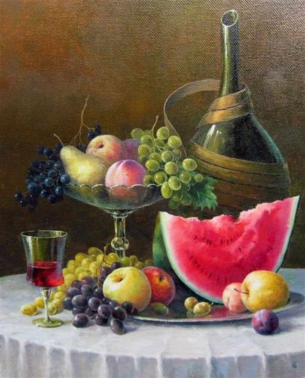 MUTFAKMarcel Sanat Elmas Mozaik Tablo & Diamond Painting TurkeyM20176494Karpuz Dilimi Ve Meyveler Marcel Sanat Elmas Mozaik Tablo 41x51cm