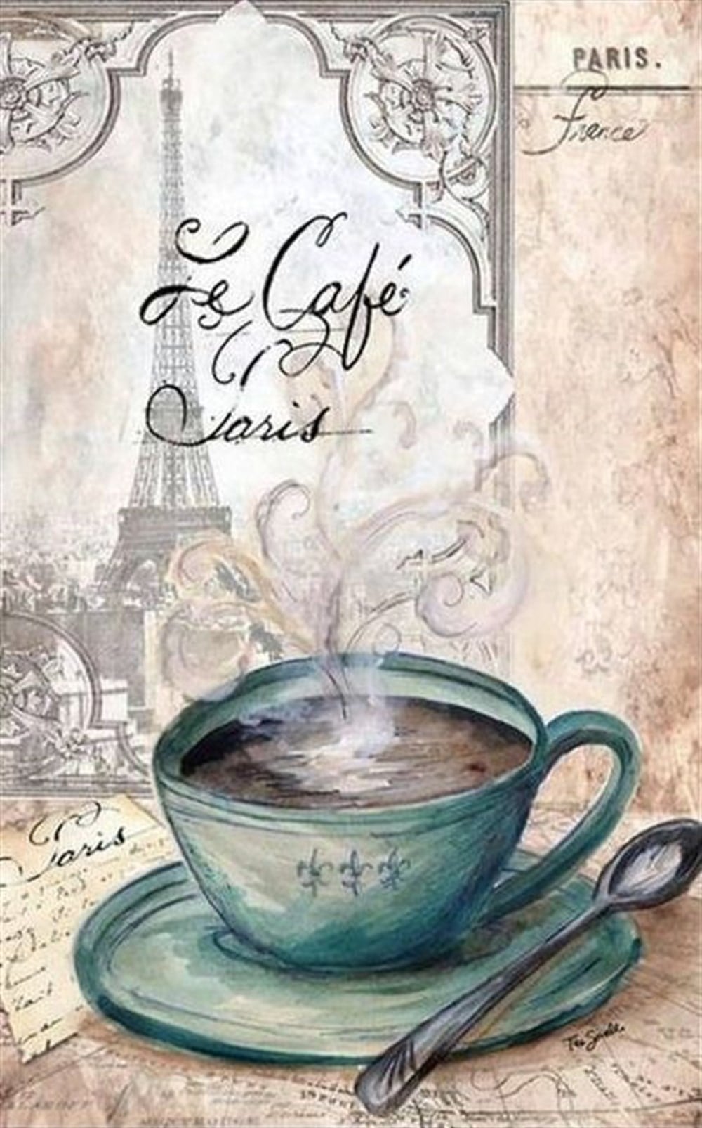 MUTFAKMarcel Sanat Elmas Mozaik Tablo & Diamond Painting TurkeyM20176265Pariste Bir Fincan Kahve Marcel Sanat Elmas Mozaik Tablo 46X76cm