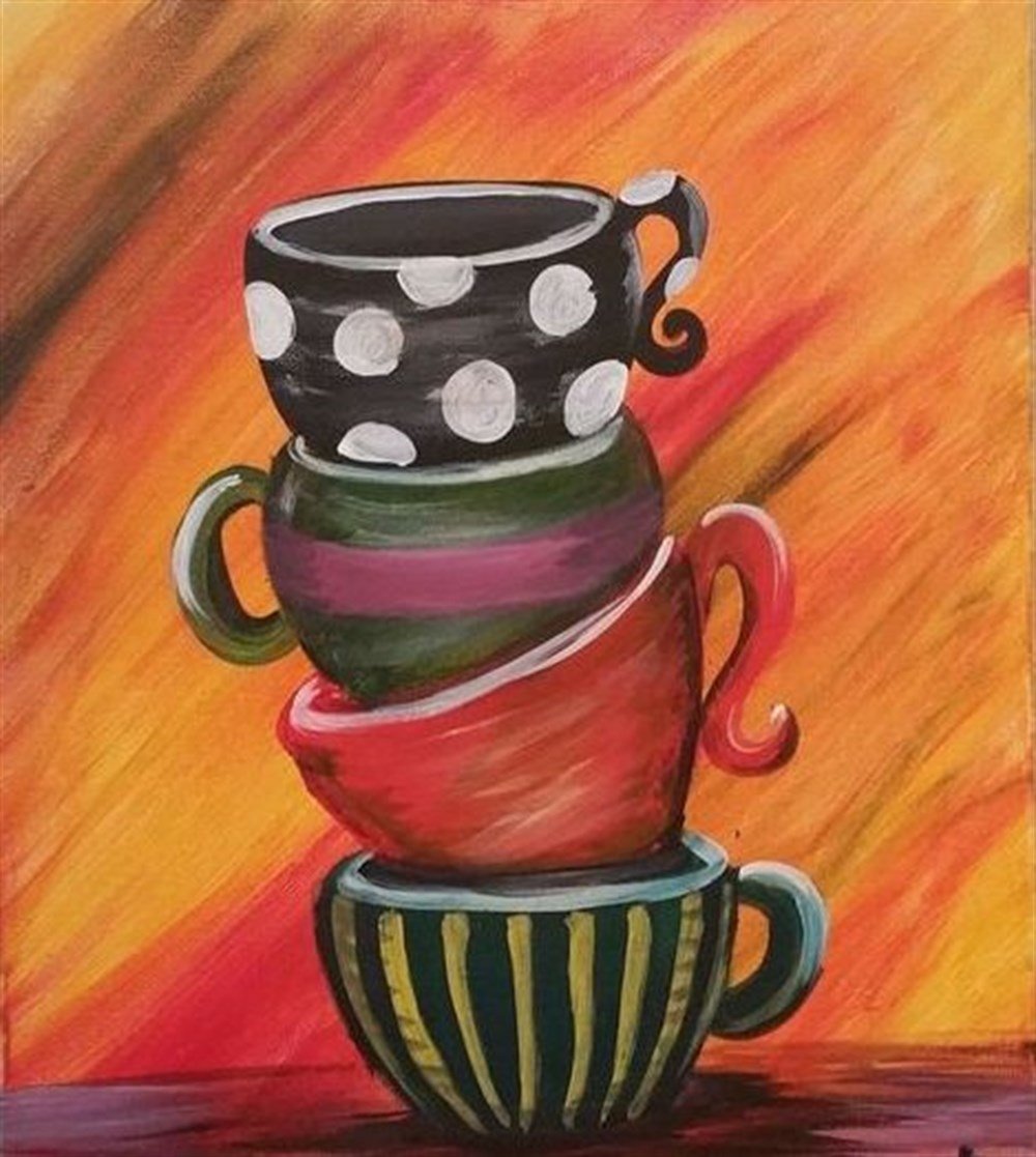 MUTFAKMarcel Sanat Elmas Mozaik Tablo & Diamond Painting TurkeyM20176372Boyama Fincanlar Marcel Sanat Elmas Mozaik Tablo 38X43cm