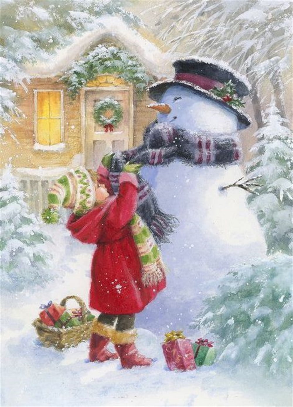 NOELMarcel Sanat Elmas Mozaik Tablo & Diamond Painting TurkeyM20176413Kardan Adam Ve Minik Kız Marcel Sanat Elmas Mozaik Tablo 48x66cm