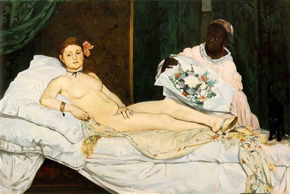 Olympia - Edouard Manet (1832-1883) Elmas Mozaik Tablo 81x53cm