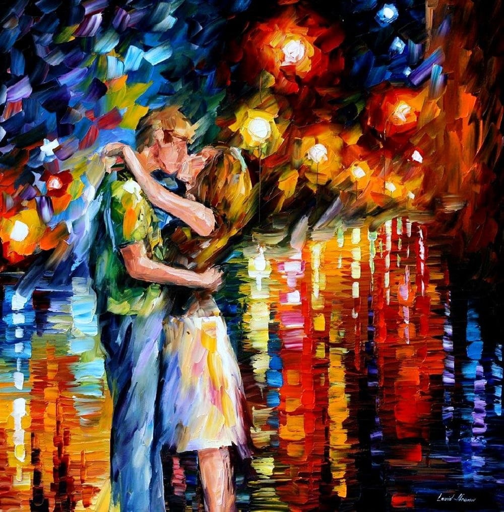 Öpücük Elmas Mozaik Tablo 50x50cm