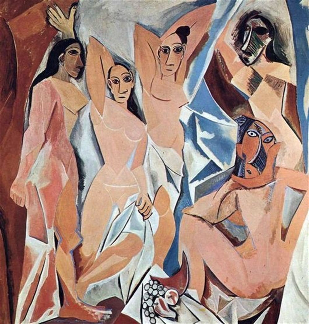Picasso Avignonlu Kızlar Elmas Mozaik Tablo 53x56cm