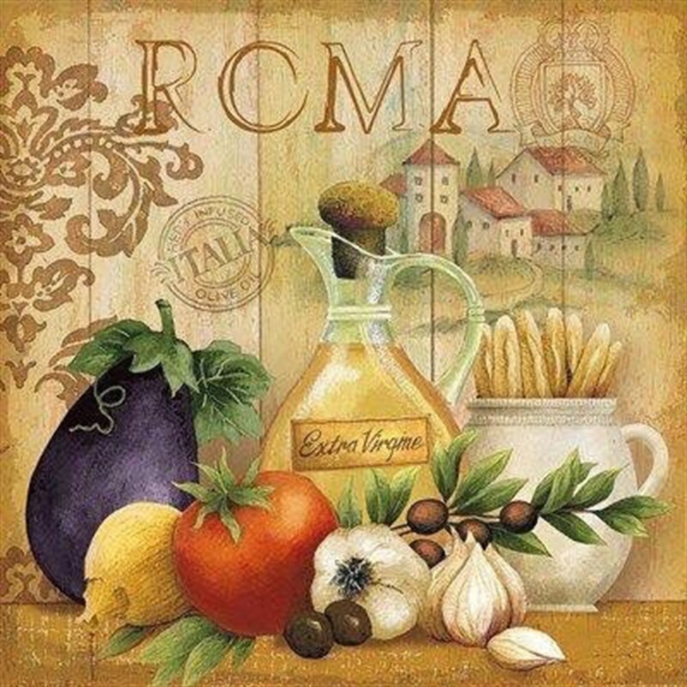 Roma Mutfak Elmas Mozaik Tablo 40x40cm