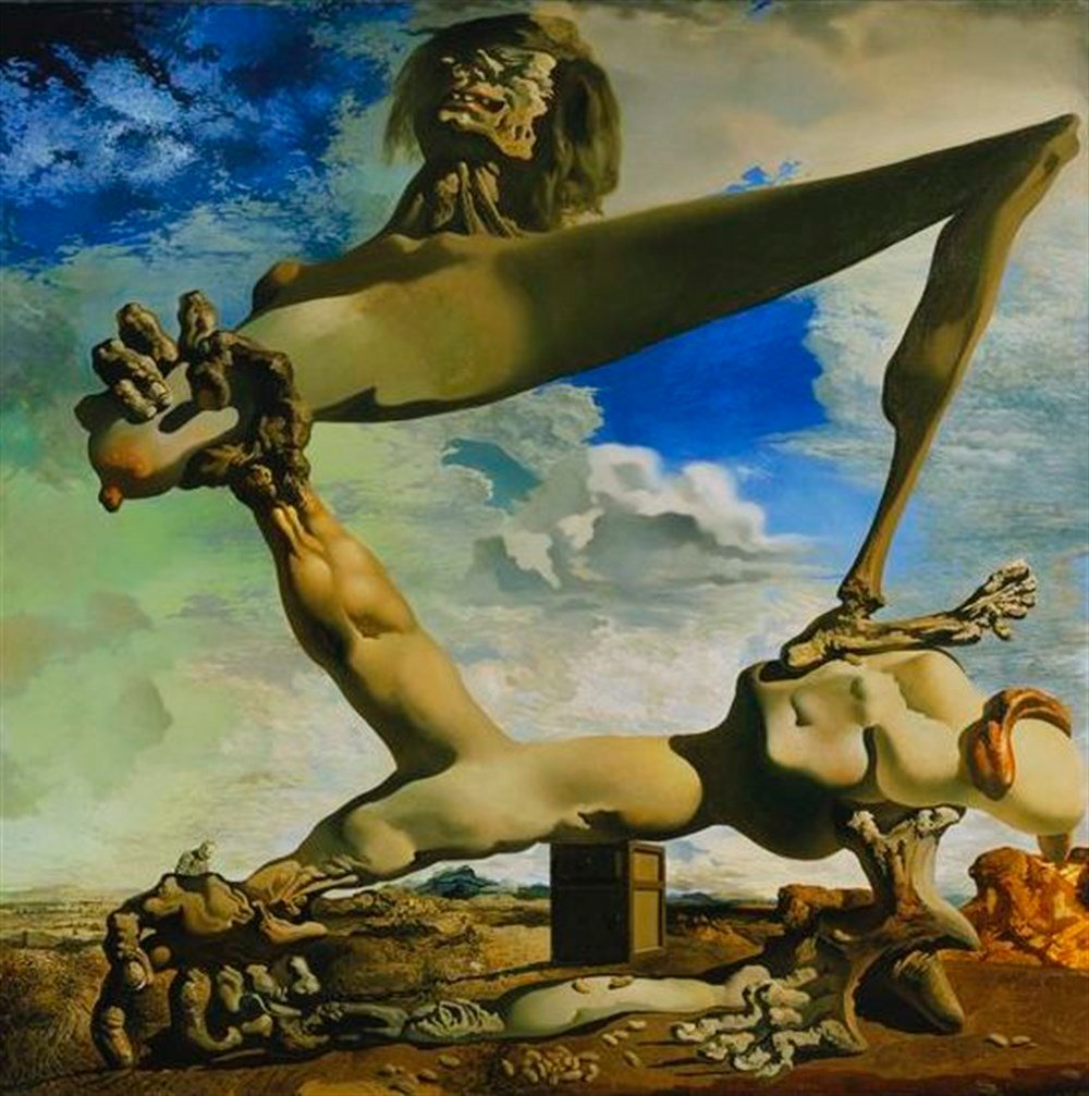 Salvador Dali- Soft Construction with Boiled Beans (1936) Elmas Mozaik Tablo 56x56cm